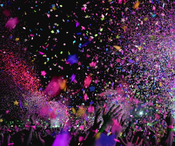 Festive atmosphere at corporate evening