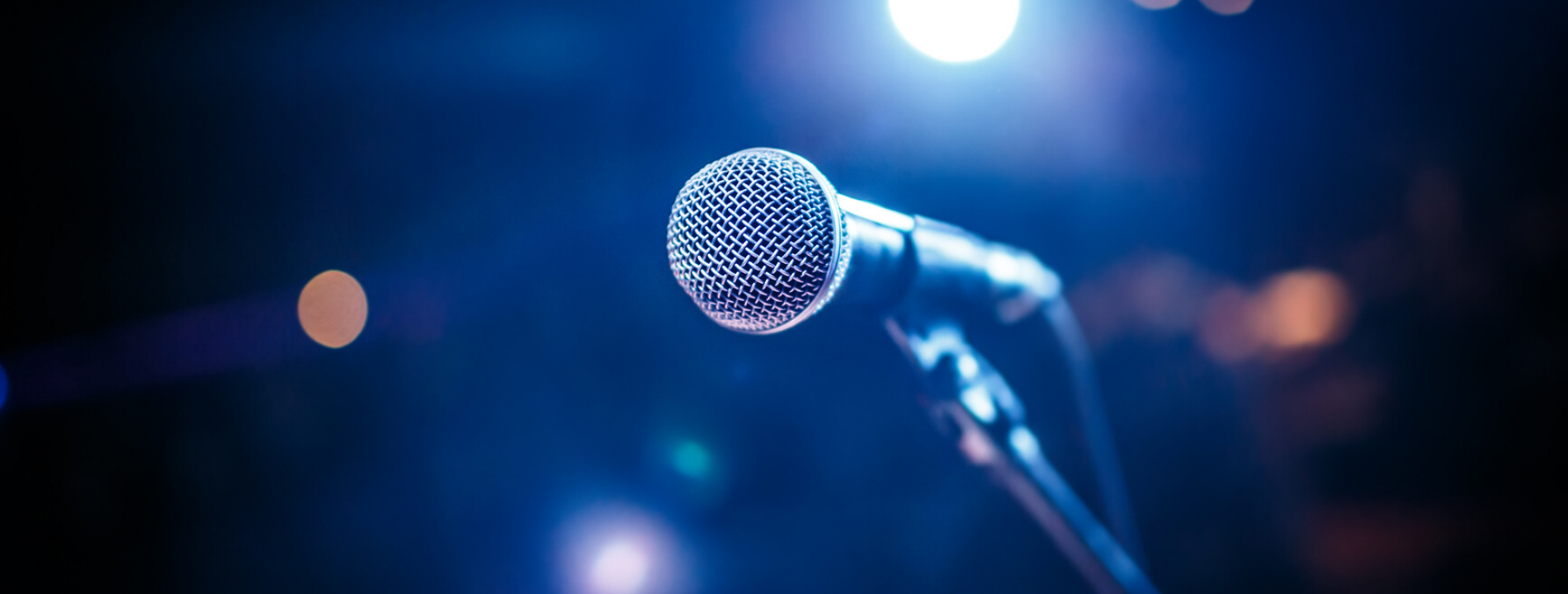 microphone on stage at seminar