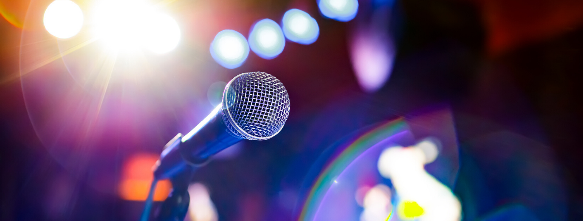 microphone on stage at convention