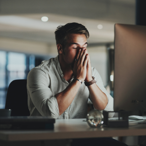 A person preparing for a critical presentation, emphasizing the high stakes and the necessity for a successful outcome.